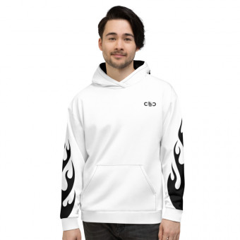 Black and White Firestyle Unisex Hoodie