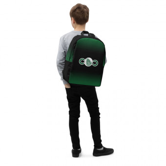 Dark Green Fade Minimalist Backpack